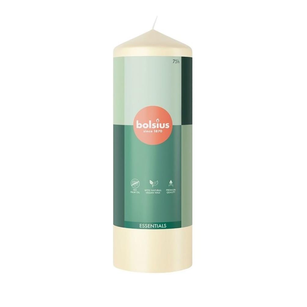 Bolsius Essentials Ivory Pillar Candle 20cm x 6.8cm £5.39